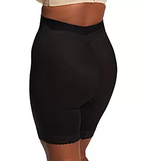 Plus Diet Minded High Waist Long Leg Shaper Black 3X