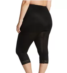 Plus Diet Minded Capri Pant Liner Black 3X