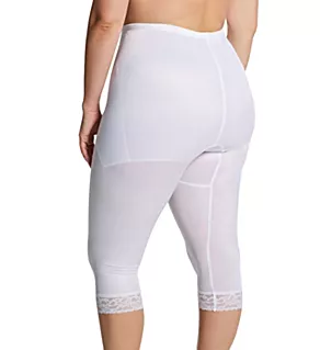 Plus Diet Minded Capri Pant Liner White 3X