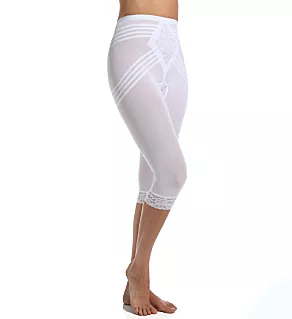 Shapette Capri Pant Liner with Contour Bands White M