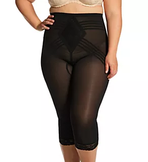 Plus Shapette Capri Pant Liner with Contour Bands Black 3X