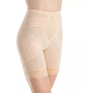 Shapette Long Leg Shaper with Contour Bands Beige S