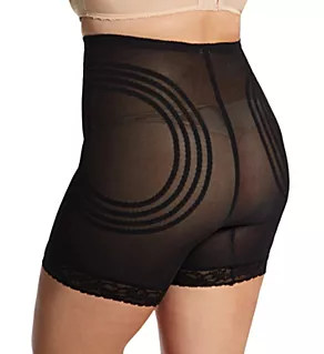 Plus Shapette Long Leg Shaper with Contour Bands Black 3X