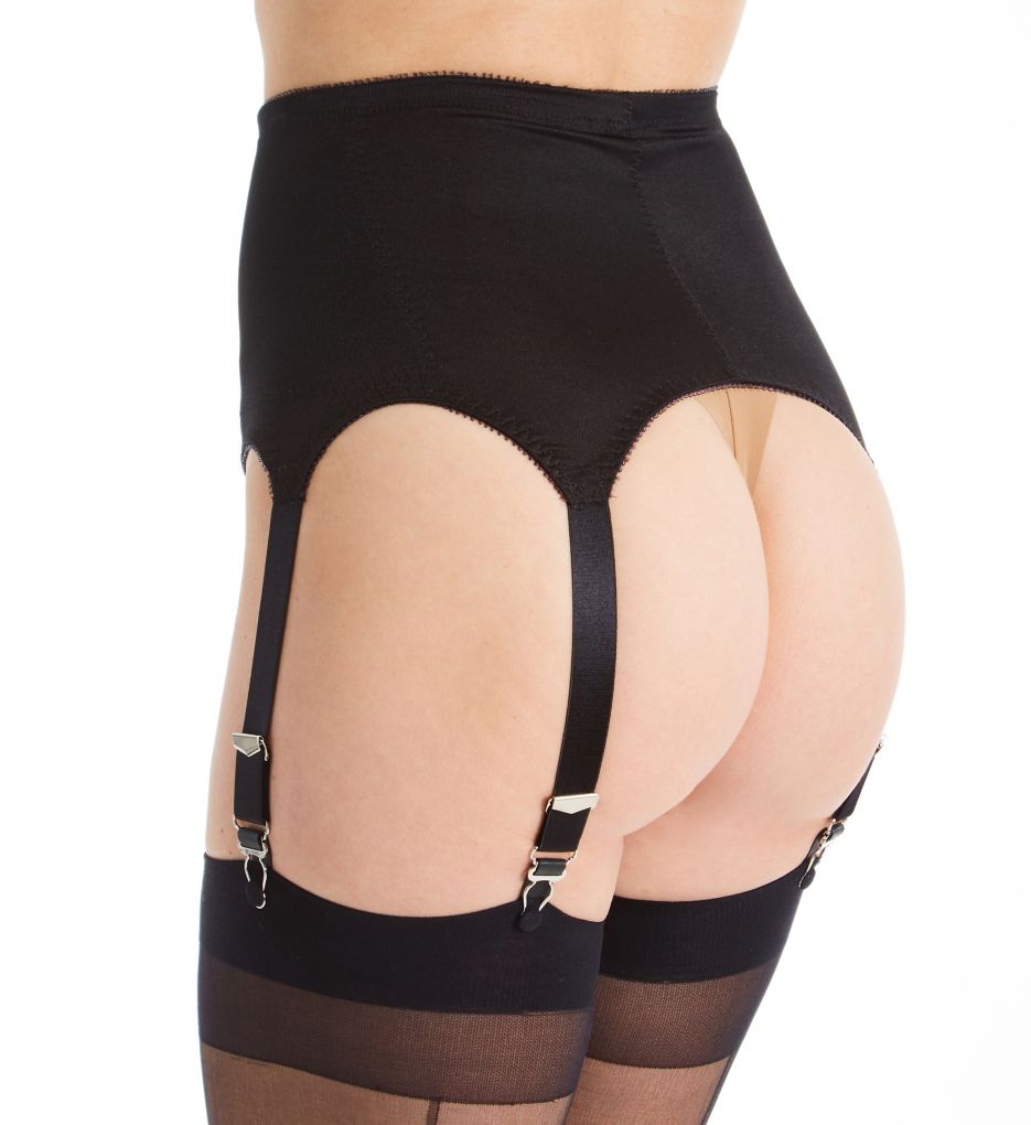 Women’s High Waist Crotchless Panty Girdle Garter Belt with 6 Adjustable  Straps