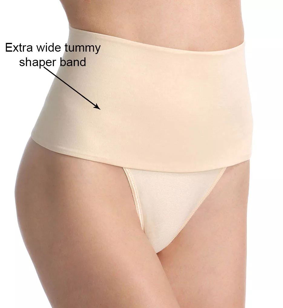Soft Shaping Wide Band Thong Beige M