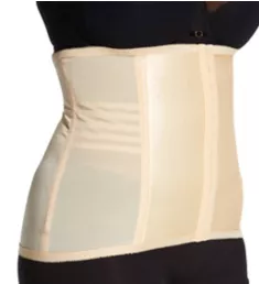 Plus Shapette Satin Panel Waist Cincher Beige 3X