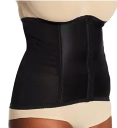 Plus Shapette Satin Panel Waist Cincher Black 3X