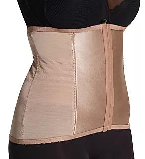 Plus Shapette Satin Panel Waist Cincher Mocha 5X