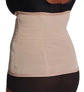 Plus Shapette Satin Panel Waist Cincher Mocha 5X