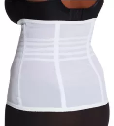 Plus Shapette Satin Panel Waist Cincher White 3X