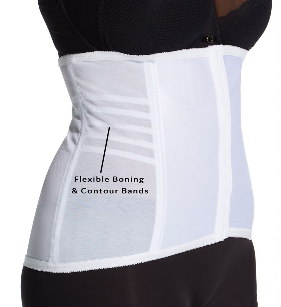 Rago Women's Plus-Size Waist Cincher, White, 3X-Large (36) at