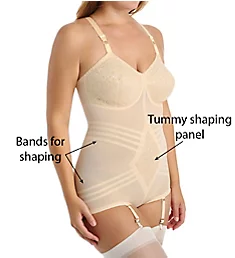 Shapette Body Briefer with Contour Bands White 34C
