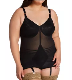 Plus Shapette Body Briefer with Contour Bands Black 42B