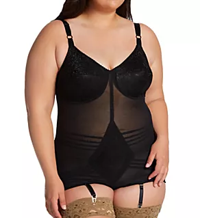 Plus Shapette Body Briefer with Contour Bands Black 42B