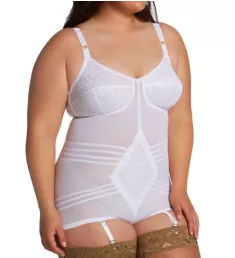 Plus Shapette Body Briefer with Contour Bands White 42B