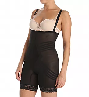Shapette Wear Your Own Bra Body Briefer Black S