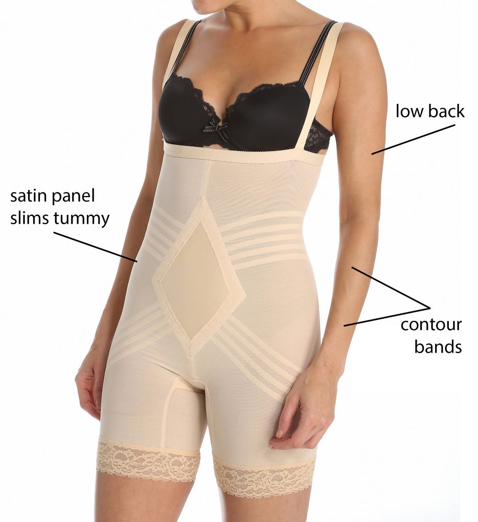 Plus Size Women's Medium Control Bodysuit by Rago in White (Size