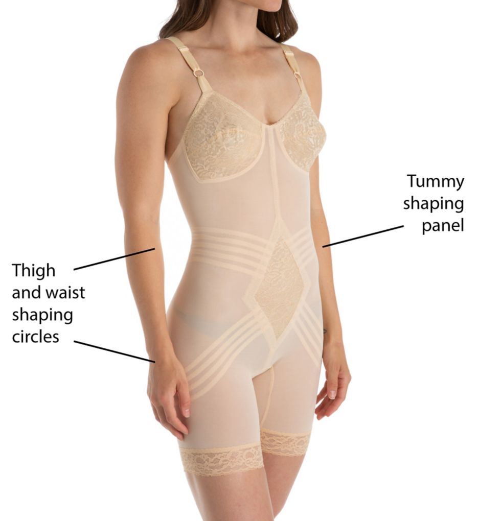 Magic Bodyfashion low back contour shaping bodysuit with thong detail in  beige