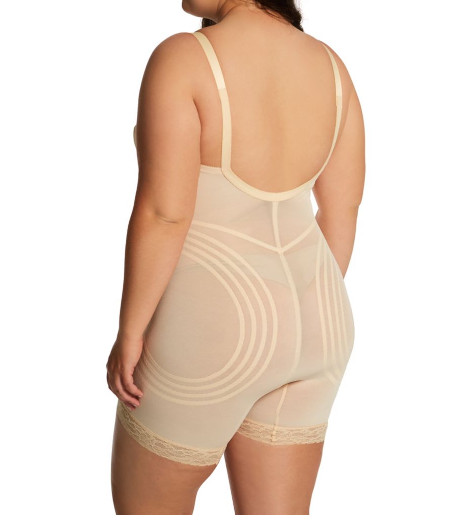 Plus Long Leg Body Briefer with Contour Bands