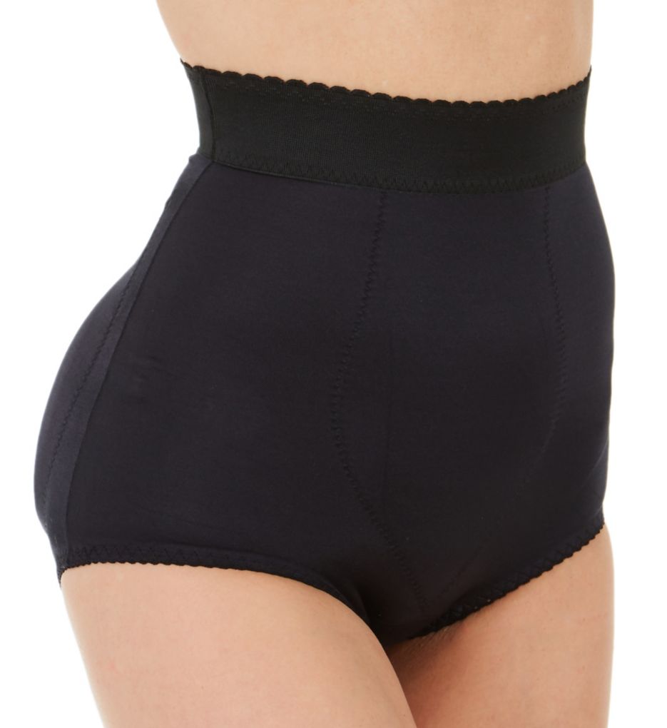 Rago Women's High Waist Padded Shaping Panty in Black | Plus Size Medium | HerRoom.com