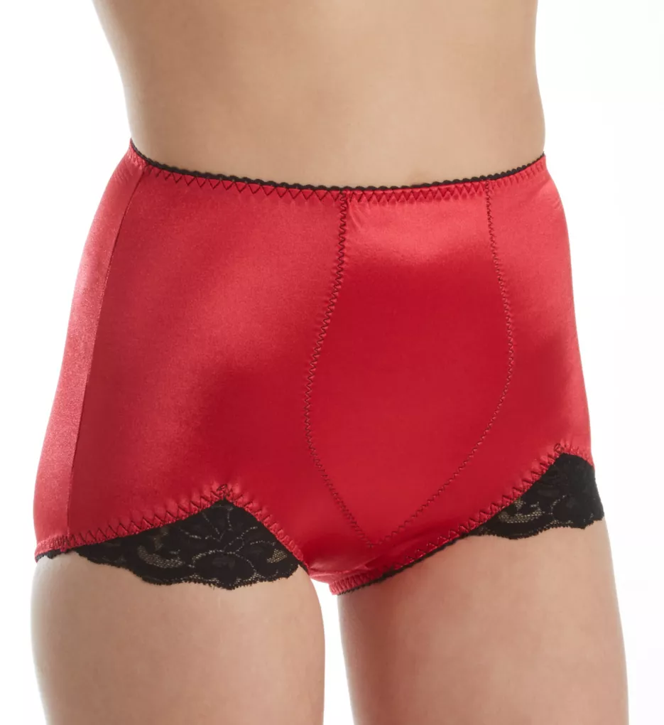Light Shaping V Leg Brief Panty with Lace Red S