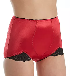 Light Shaping V Leg Brief Panty with Lace Red S
