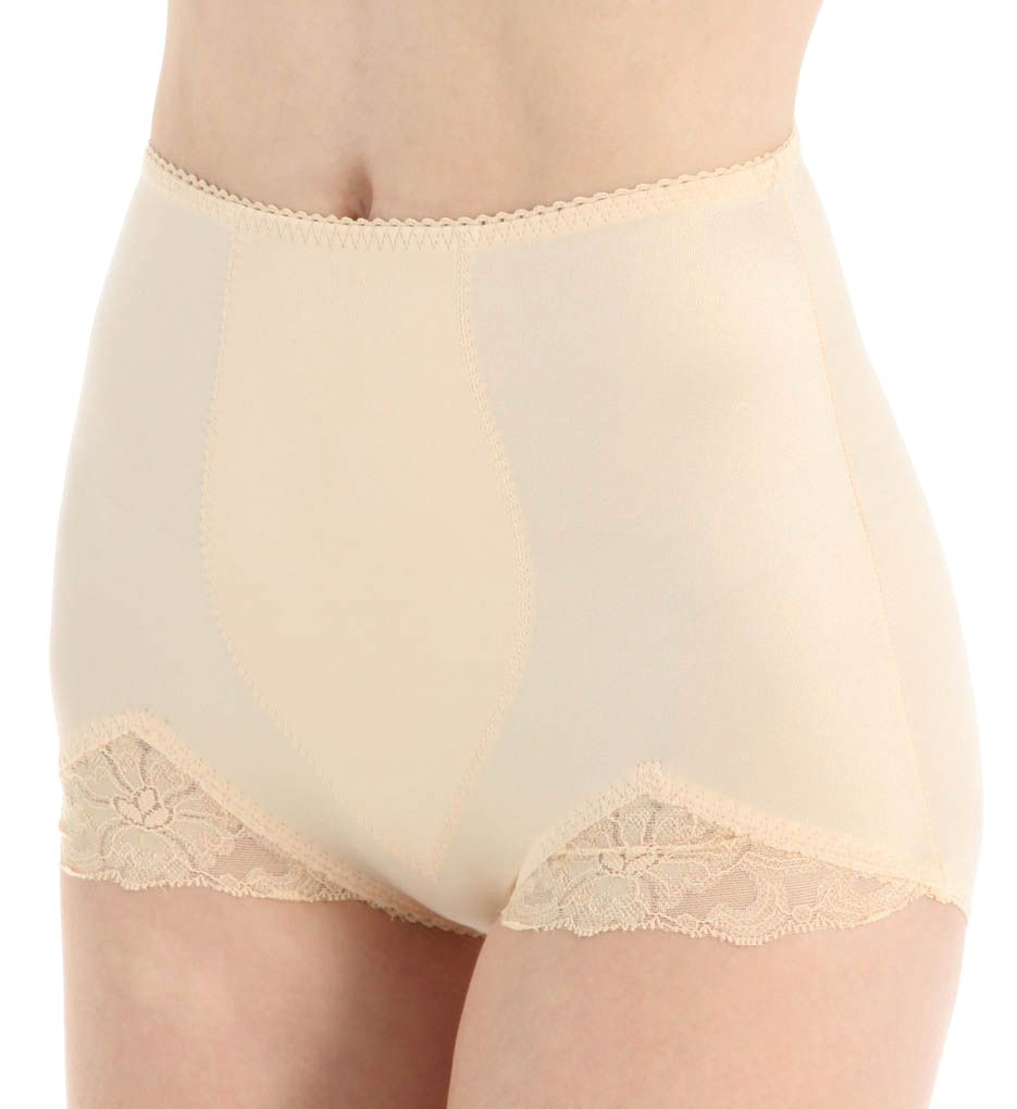 Rago 919 Light Shaping V Leg Brief Panty with Lace