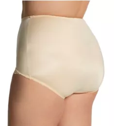 Plus Light Shaping V Leg Brief Panty with Lace Beige 3X