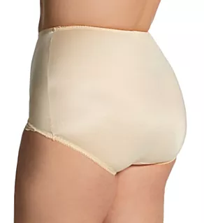 Plus Light Shaping V Leg Brief Panty with Lace Beige 3X
