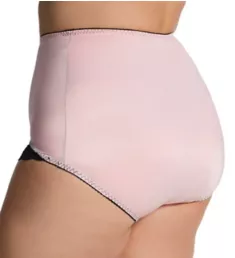 Plus Light Shaping V Leg Brief Panty with Lace Pink 3X