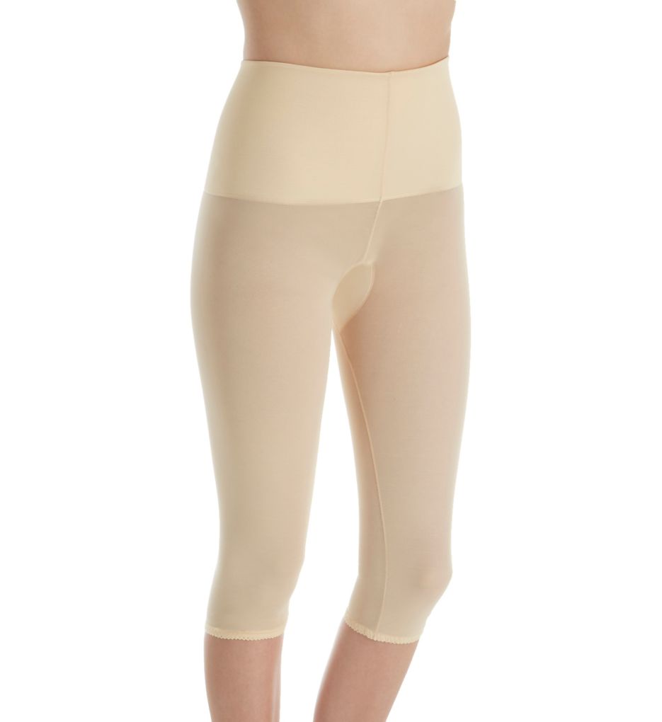 Rago Shapewear Diet Minded Mid-Calf Capri Beige Pant Liner Plus