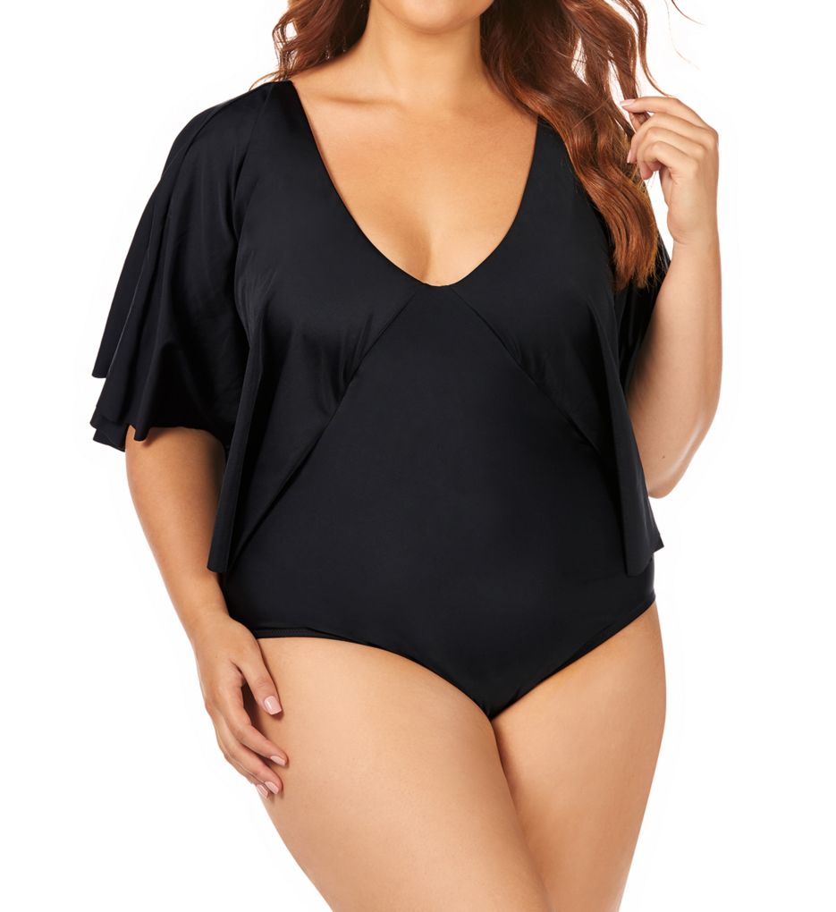 Marrakesh Solids Stingray Plus One Piece Swimsuit