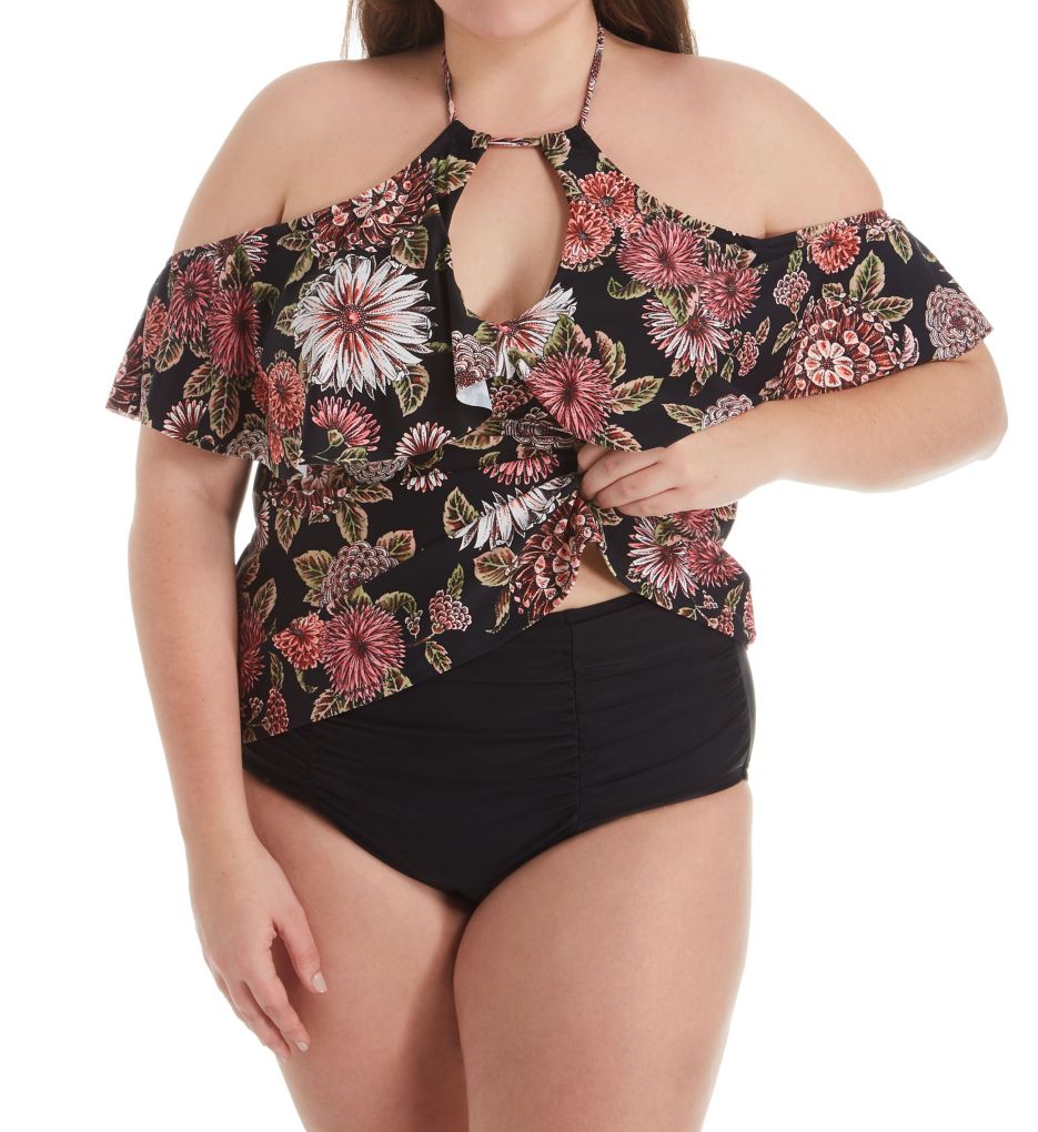 Wild Romance Shea Plus Size Tankini Swim Top-cs1