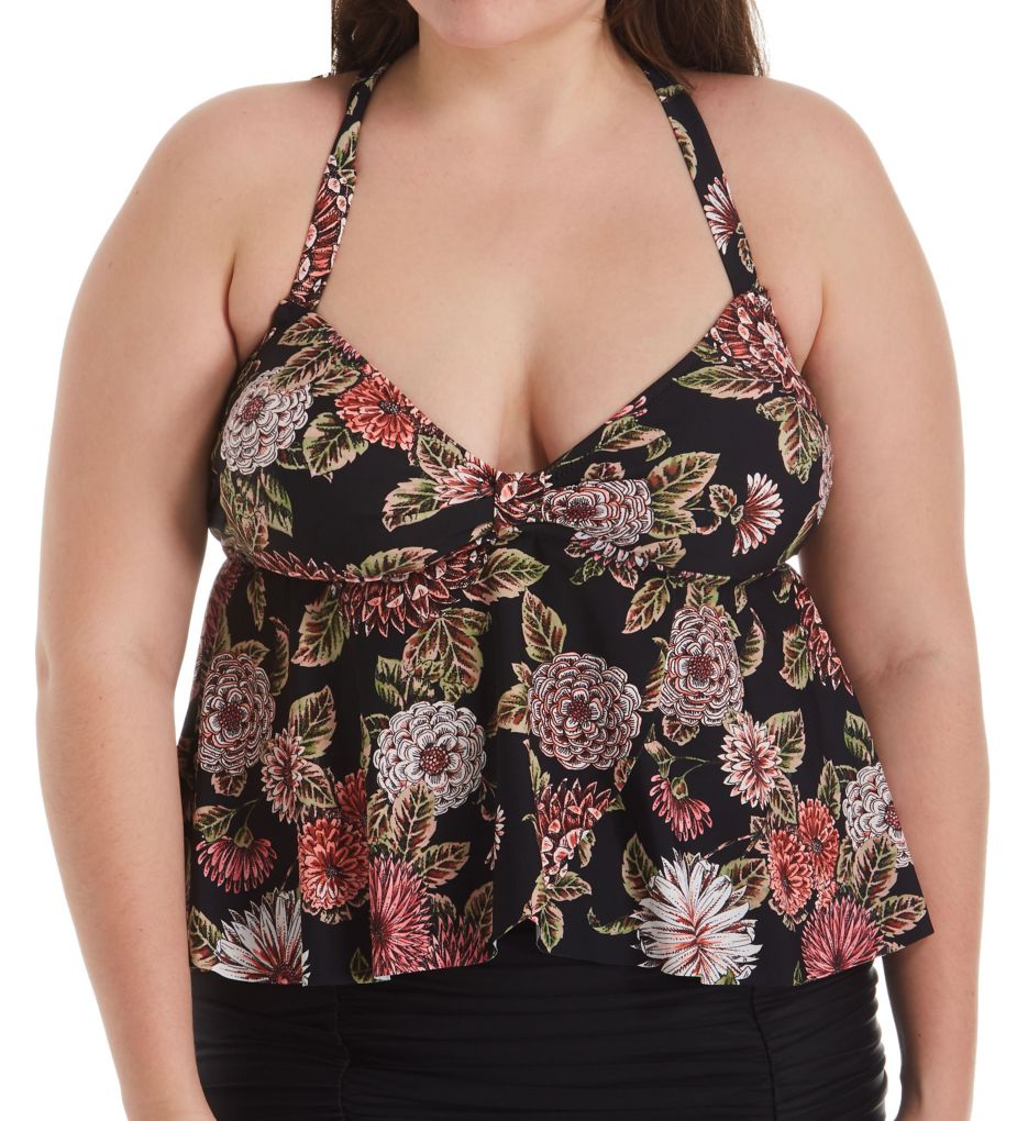 Wild Romance Atlantic Tankini Plus Size Swim Top-fs