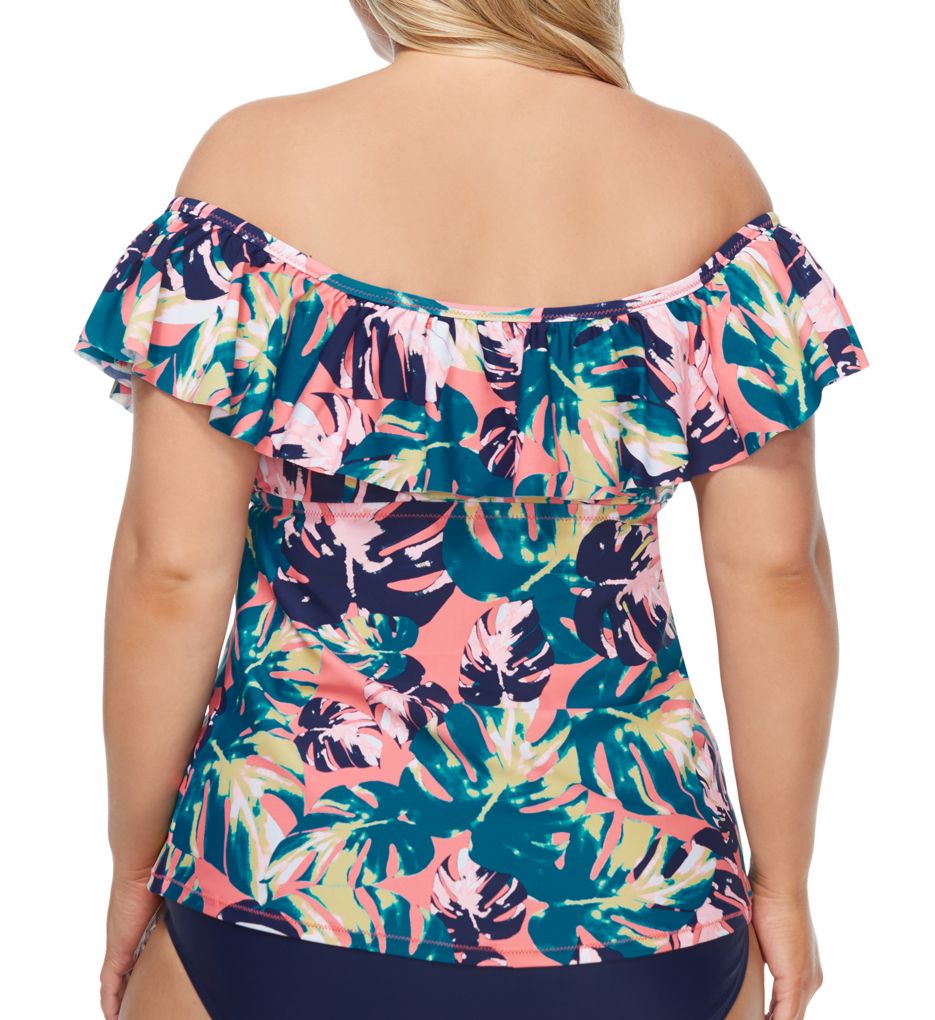 Maspalomas Tortuga Flounce Tankini Plus Swim Top