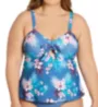 Raisins Curve Plus Size Haleiwa Zanzibar Tankini Swim Top E840545 - Image 1