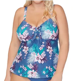 Plus Size Haleiwa Zanzibar Tankini Swim Top