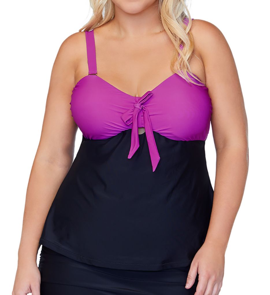 Plus Size Costa Blanca Zanzibar Tankini Swim Top