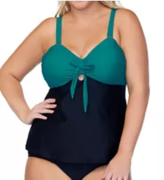 Plus Size Costa Blanca Zanzibar Tankini Swim Top Costa Azul 14W