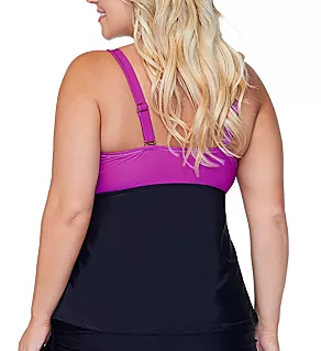Plus Size Costa Blanca Zanzibar Tankini Swim Top