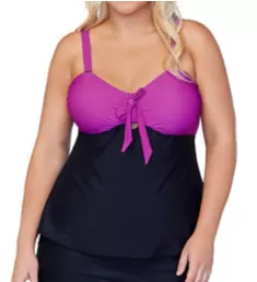 Plus Size Costa Blanca Zanzibar Tankini Swim Top