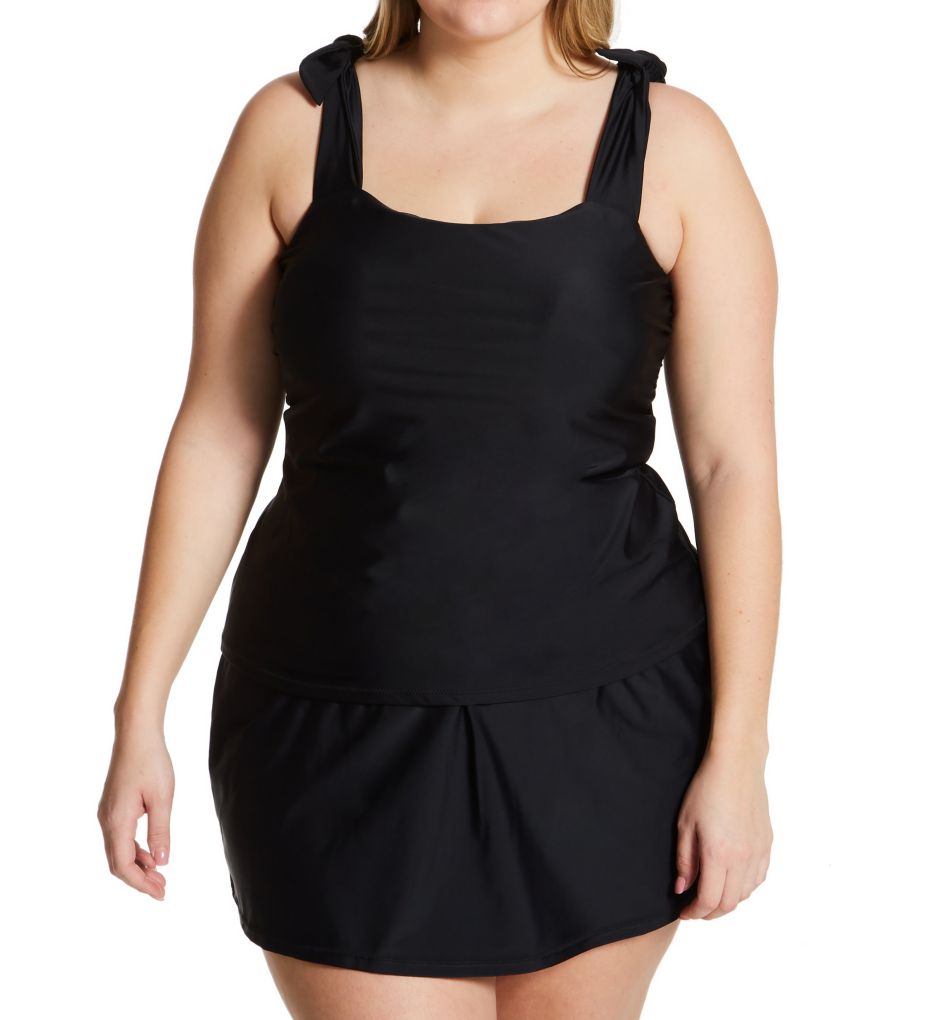 Plus Size Calina Solids Tiempo Tankini Swim Top-cs2