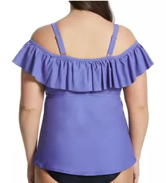 Plus Size Calina Solids Tortuga Tankini Swim Top Eclipse 14W