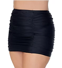 Plus Size Calina Solids Costa Skirt Swim Bottom Black 18W