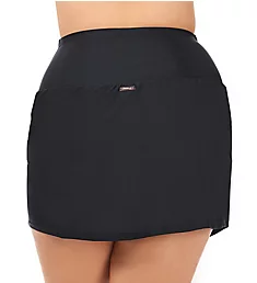 Plus Size Calina Solids Bravo Skirt Swim Bottom Black 14W