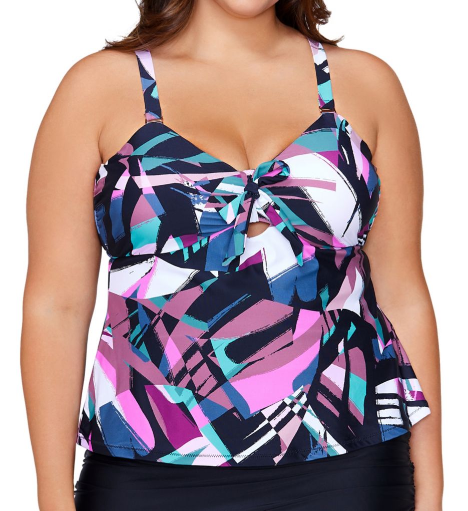 Plus Size Stir It Up Zanzibar Tankini Swim Top