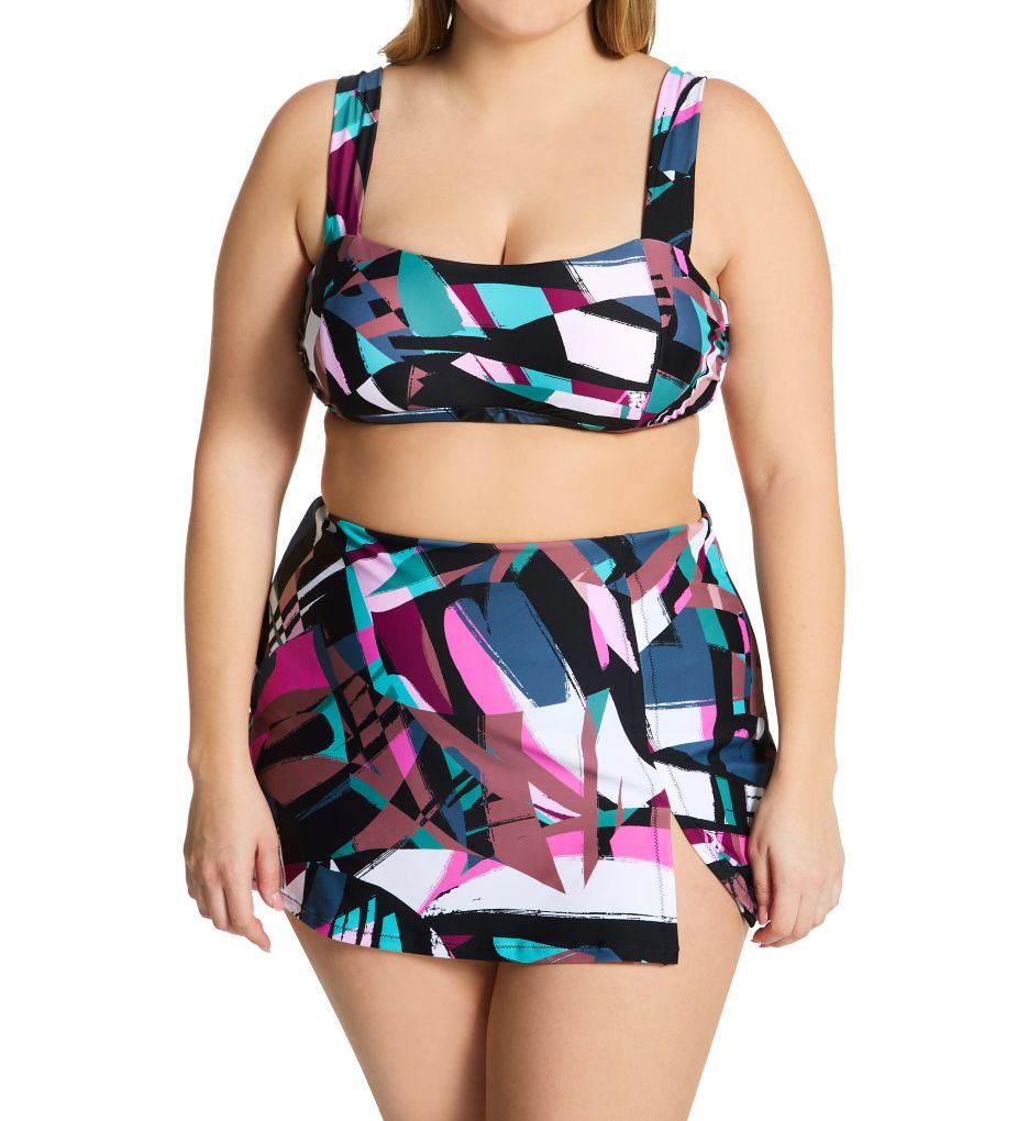 Plus Size Stir It Up Peru Skirt Swim Bottom-cs4