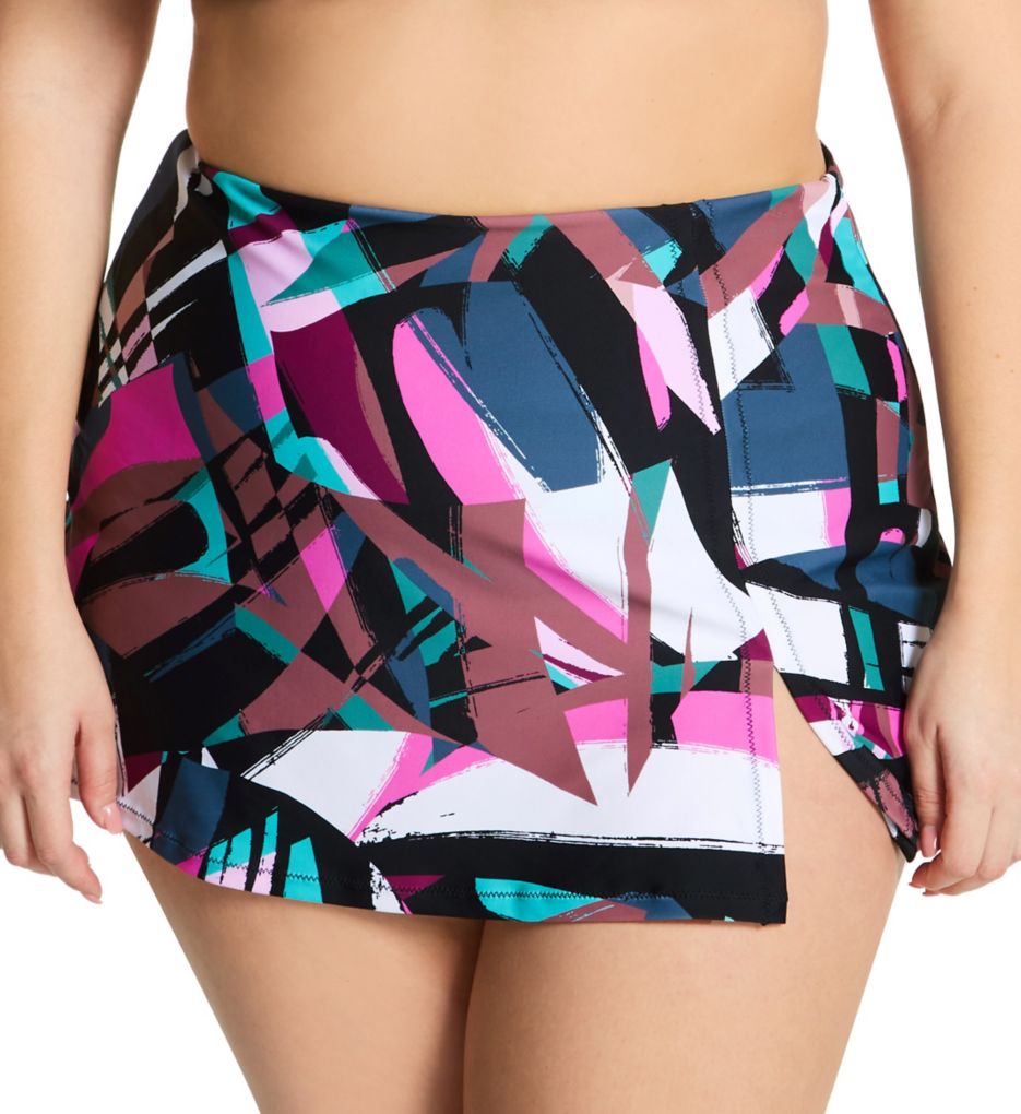 Plus Size Stir It Up Peru Skirt Swim Bottom-fs