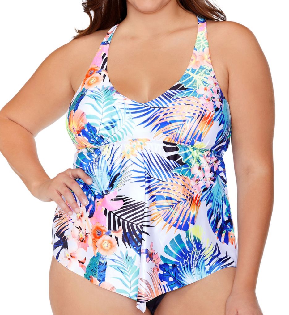 Plus Size Haleina Trinidad Tankini Swim Top