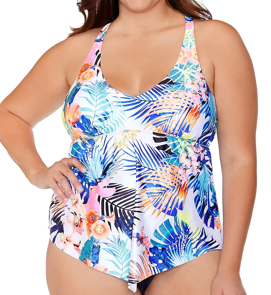 Plus Size Haleiwa Trinidad Tankini Swim Top